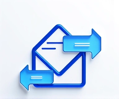 Email icon with letters flying out